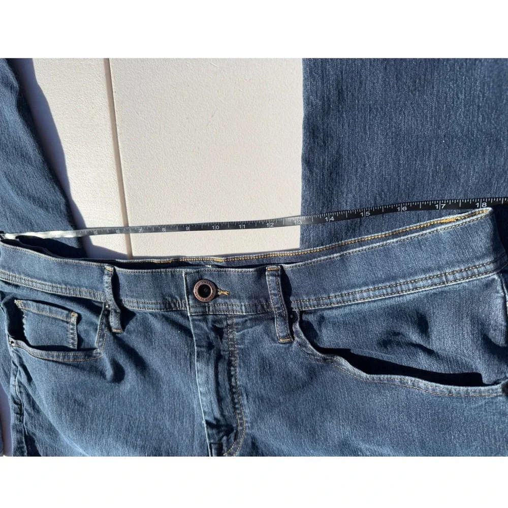 Travis Mathew Mens Dark Wash Blue Denim Stretch Jeans Size 36 Straight Leg